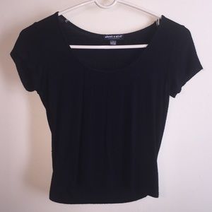 Black cropped top